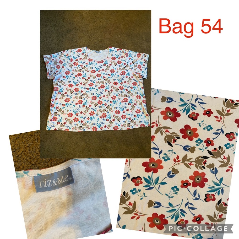 5X Liz and me cotton Floral pattern top